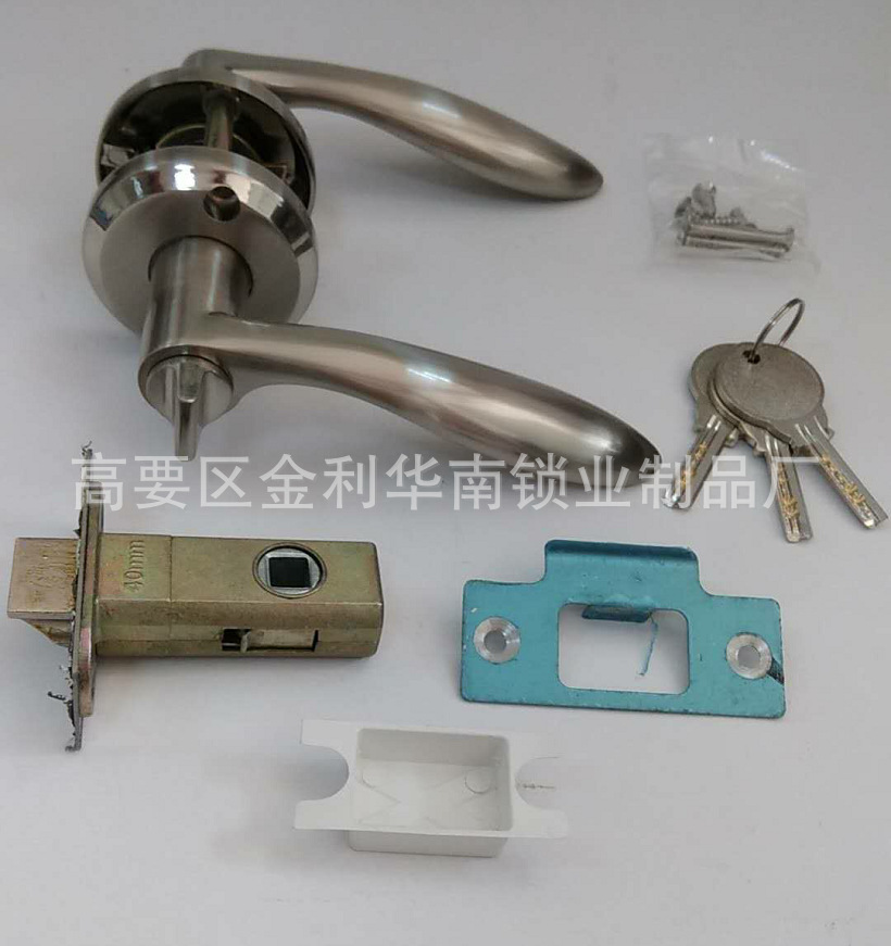 China del Sur 609 ventas directas de fábrica cerradura de puerta interior aleación de zinc de alta calidad de tres polos manija esférica cerradura de la puerta con cerradura de llave
