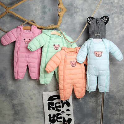 Newborn one-piece garment Romper men and women baby fashion keep warm coat 0-1 baby Down cotton-padded clothes