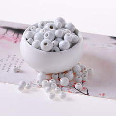 Knitting DIY kit for adults, white round beads, student handmade bead bracelet, ceramic small accessories, scattered beads