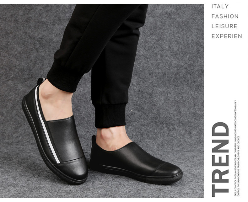Chaussures pour hommes Été Nouvelles chaussures en cuir de vache pour hommes Chaussures décontractées à la mode coréenne Chaussures grande taille_voghion.com