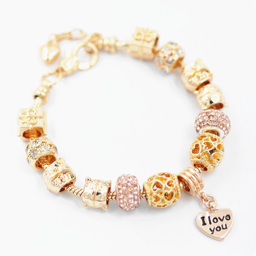 40g Weight Alloy Pendant Material Diamond Inlay Material Bracelets Classification Alloy Chain Material 1 Piece Quantity Holiday, Daily, Street Occasion Alloy Material Letter, Heart Shape Pattern Unisex Gender Plating Design Simple Style Style Simple Style Letter Heart Shape Diamond Alloy Wholesale Bracelets 11