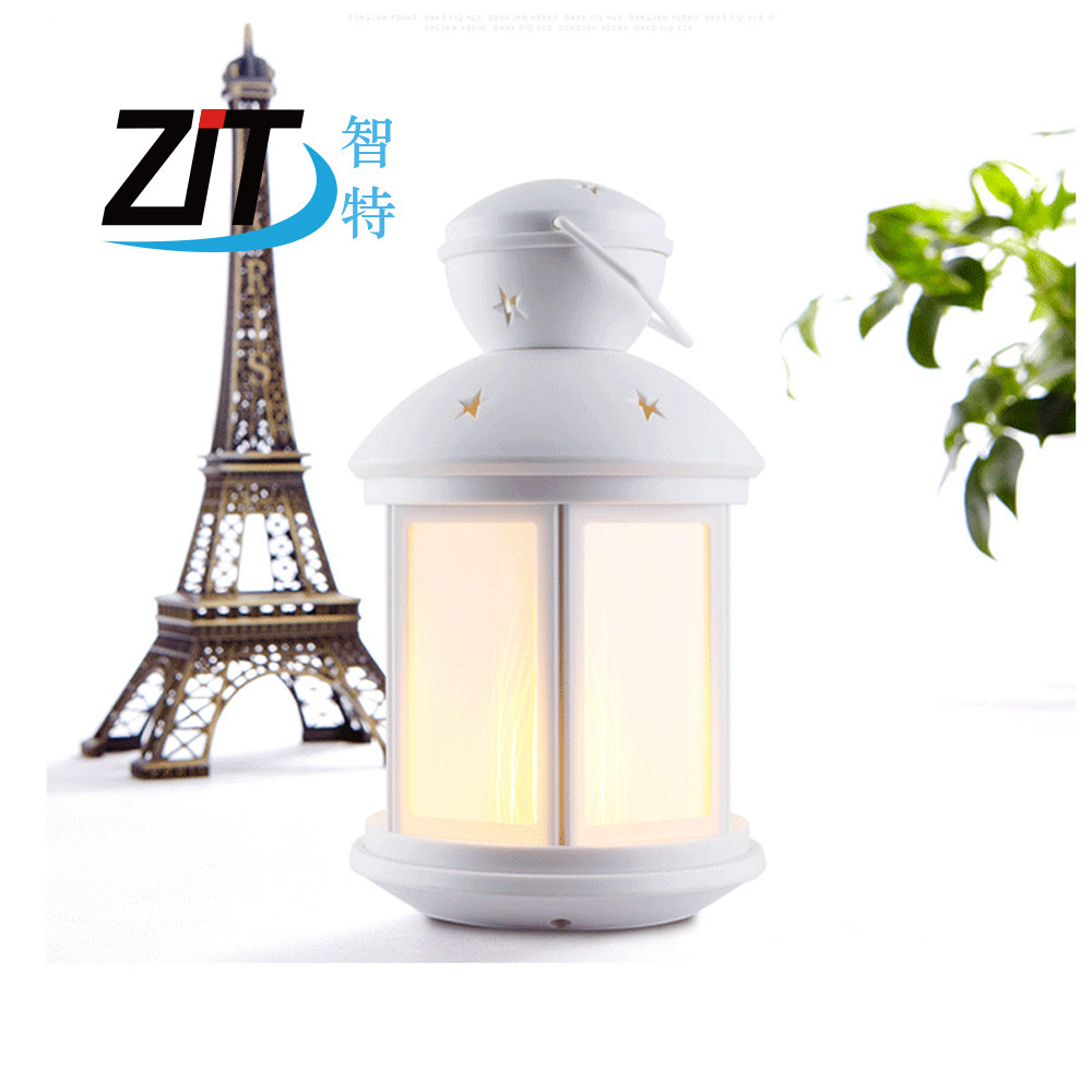 跨境灯具led小夜灯火焰星空灯手提灯创意小礼品智能卧室小台灯