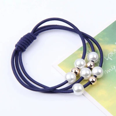 Fresh durable hair rope from pearl for adults, three in one, simple and elegant design
