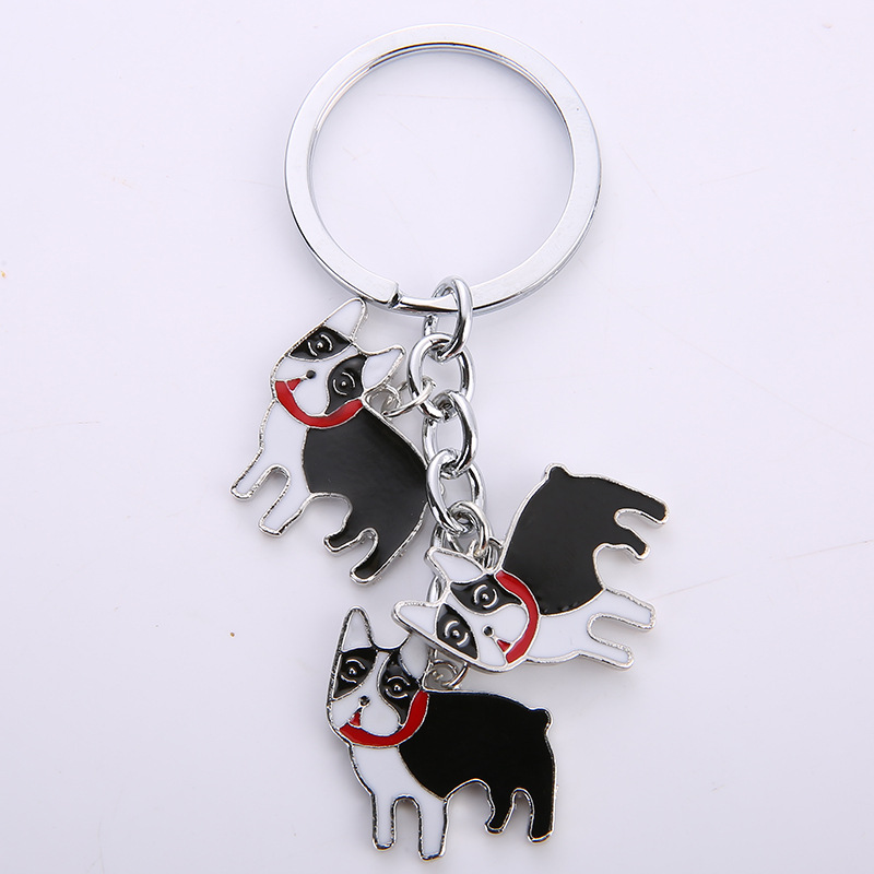 25g Weight Slip-on Clasp Closure Type Keychain Classification 1 Piece Quantity Daily Occasion Zinc alloy Material Dog Pattern Unisex Gender Cute Style 1 Piece Cute Dog Zinc Alloy Unisex Slip-on Keychain 15
