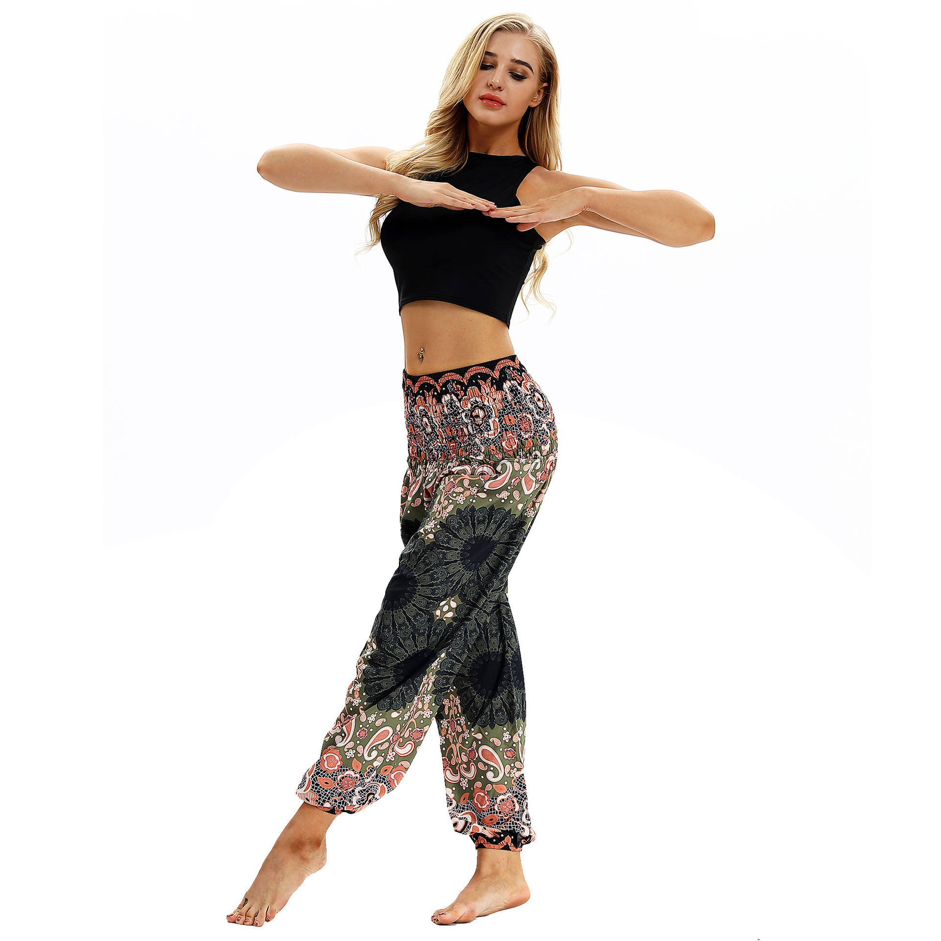 NUEVA impresión deportes yoga pantalones Nihaostyle ropa al por mayor NSMDF67644