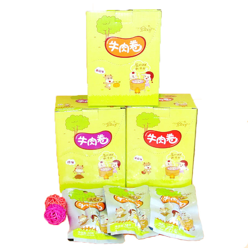 Philharmonic Steamed beef snacks Sausage Steamed beef Original flavor Tongbaobao snacks 18g*10 bag