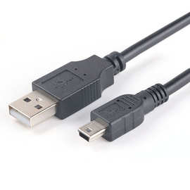 高速MINI迷你USB数据线5P梯形T型口 V3数据线安卓1.5米带磁环屏蔽