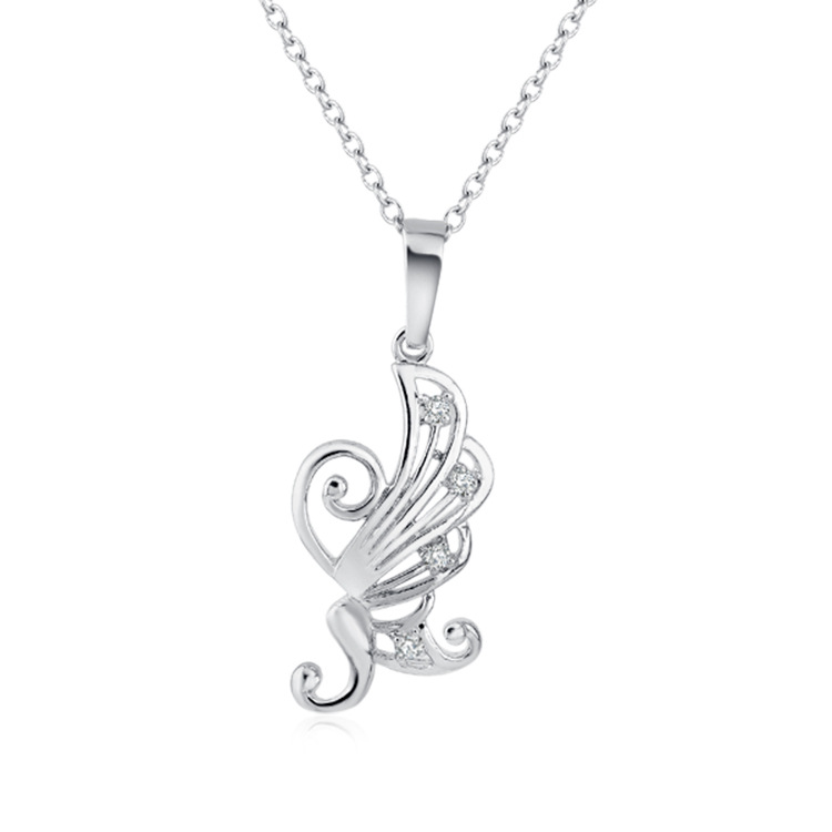 Brand copper necklace with zircon