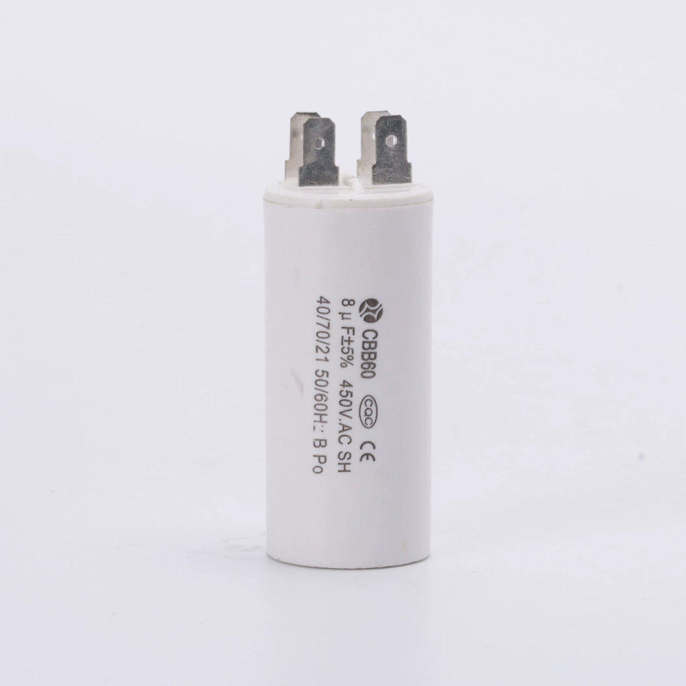Действующая конденсатор CBB60 450V 8uf двойной штекер с стиральной машиной электродвигатель водяной насос конденсатор