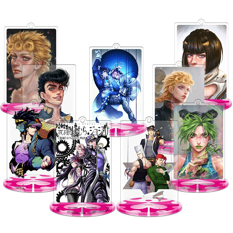 Пиктограмма JOJO's Wonderful Adventure Golden Wind Surrounding Q-version Acrylic Humanoid Small Stand Card Keychain Pendant Ornament