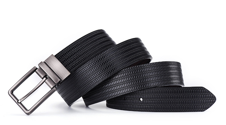 Men's Genuine Leather Belt With Rotating Buckle For Men_voghion.com
