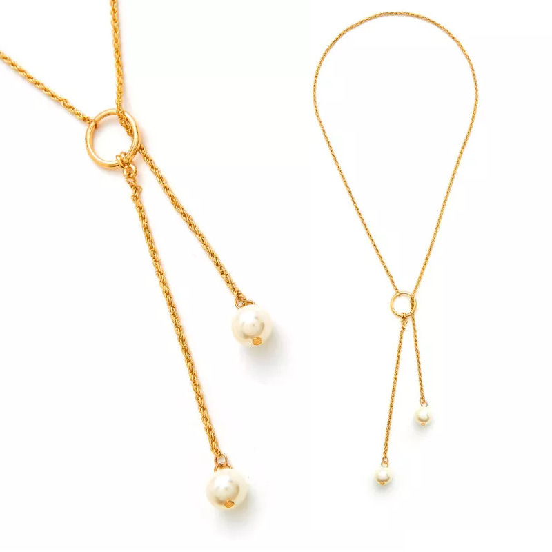 Universal golden necklace with tassels