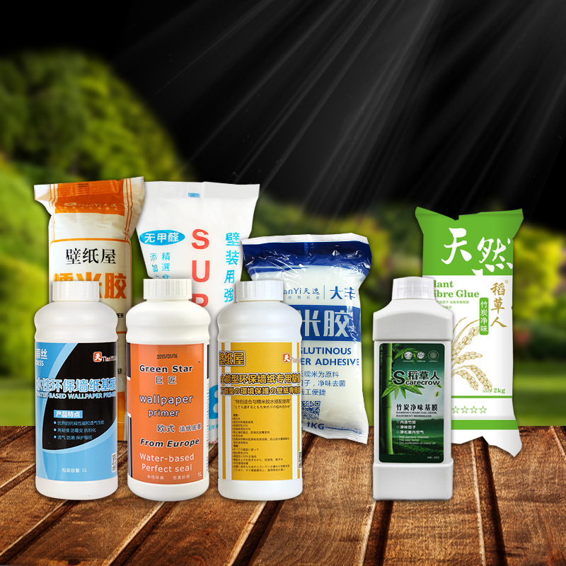 环保糯米胶壁纸胶渗透全能墙基膜贴墙布壁画胶水套装壁纸辅料2kg