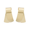 Advanced earrings, matte golden accessory, European style, high-quality style, bright catchy style