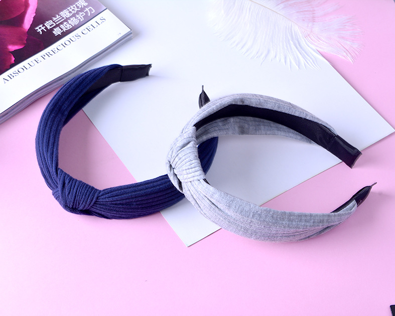 New Striped Broad-sided Fashion Headband display picture 11