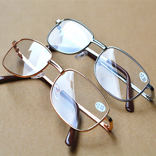 New metal-frame reading glasses wholesale from factory, stylish full-frame reading glasses for kiosks, reading glasses 858