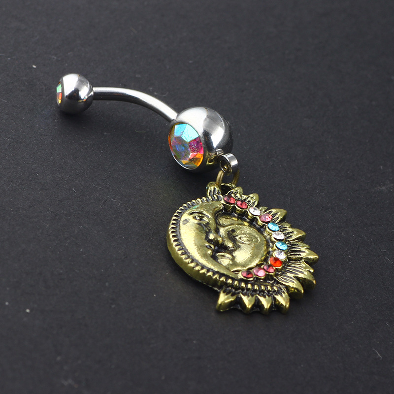 Medical Steel Star Moon Navel Ring Belly Button Ring Body Piercing Jewelry Wholesale detail image 9
