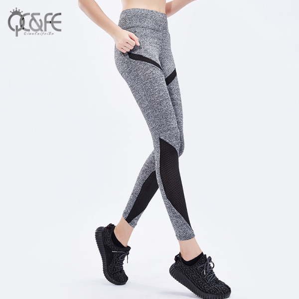 Professional Running Sports Fitness Pants Female Mesh Yarn Tight Elasticity High Waist Breathable Sports Yoga Pants New 