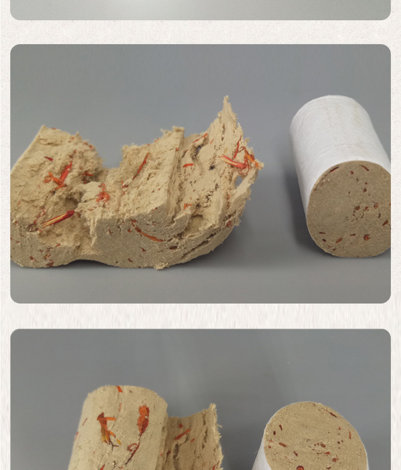 Moxa Cones Ai Zhu 红花艾柱 Warming Moxibustion Sticks 1.8cm x 2.7cm 54 Pieces Per Board quality and texture