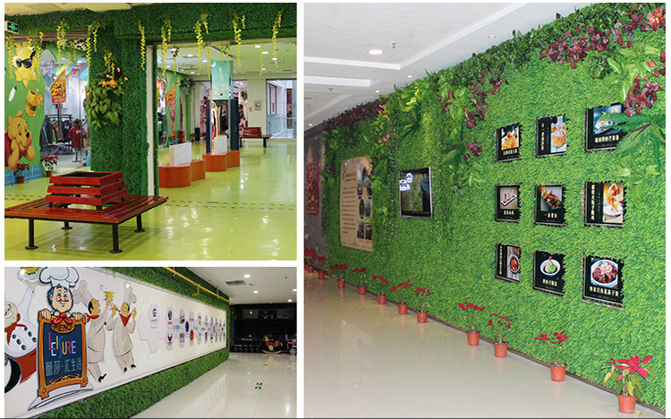 Simulated Milan lawn plant wall, green plant wall, Hao storefront decoration, eucalyptus artificial turf, plastic artificial background wall pic 6