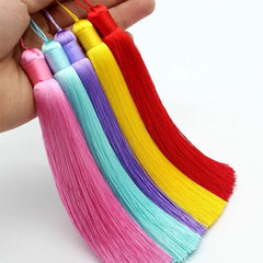 流蘇廠家diy精緻小吊穗15cm人造真絲冰絲流蘇穗子批發diy窗簾配件