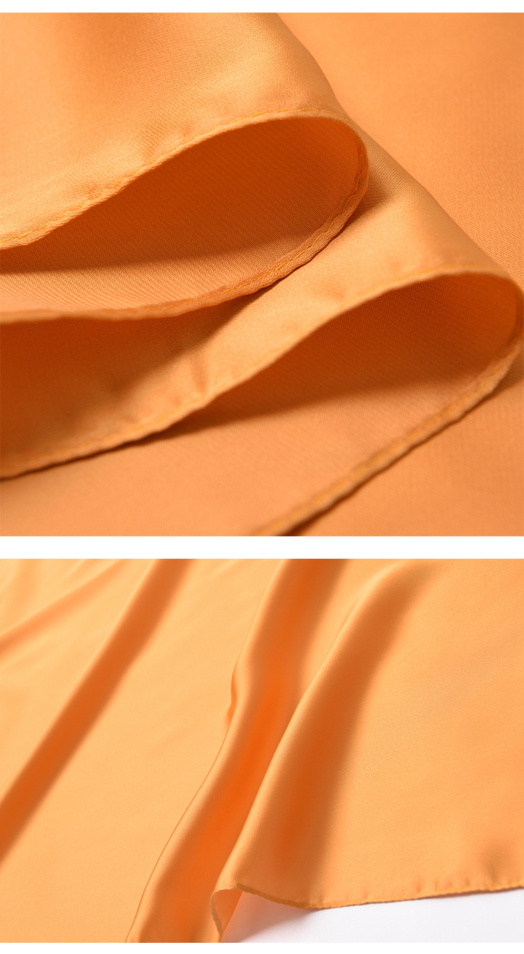 123g Weight Silk Scarf Classification Daily Occasion Satin Material Solid Color Pattern Summer, Spring, Autumn Season Women'S Gender Simple Style Style Women's Simple Style Solid Color Satin Silk Scarves 29