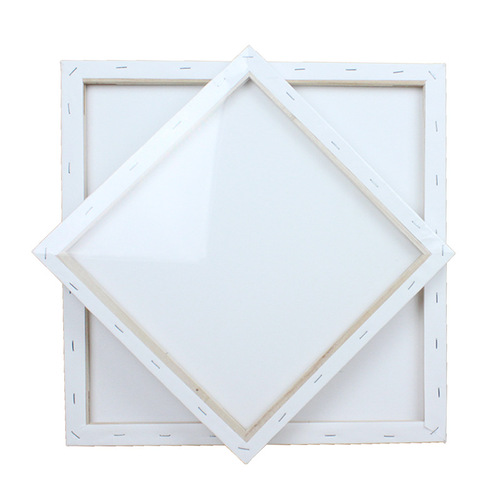 Wholesale White Coated Canvas Painting Frame for Studio, 30x30 inch Cotton Canvas Frame, Macro Industrial Oil Painting Frame