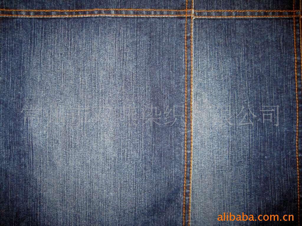 供应经向竹节棉涤无弹牛仔布（SY196#）