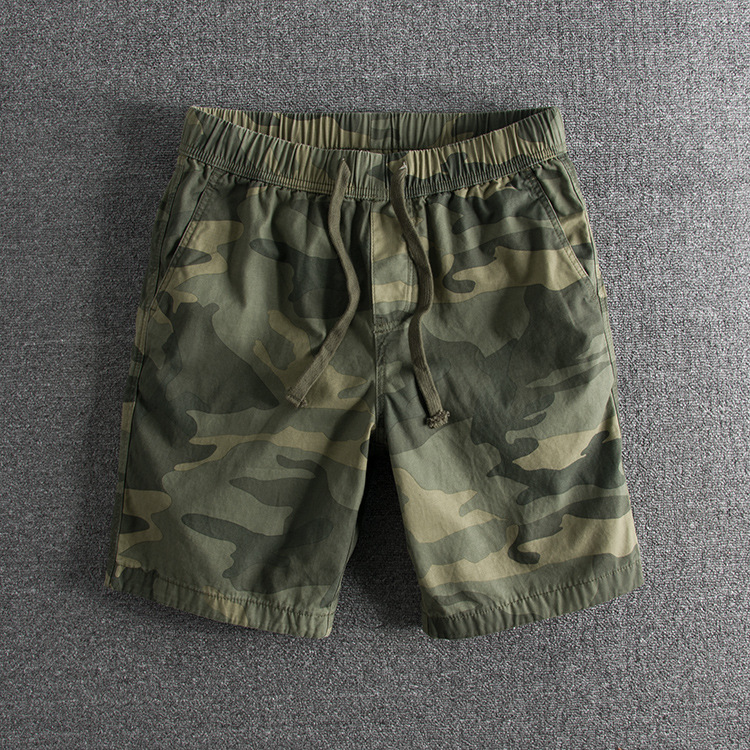 8186 wash personality camouflage tide pure cotton loose waist summer foreign trade original single men's shorts casual pants 20