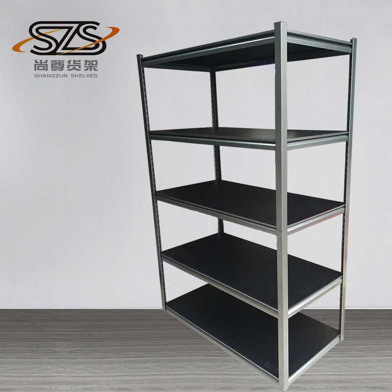 豹纹黑金金属陈列架多层组装层架超市置物架仓库轻型货架厂家直供