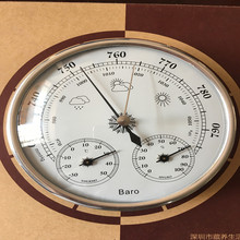 130mm大气压力计温度计湿度计气象站THB9392晴雨表膜金属盒气压表