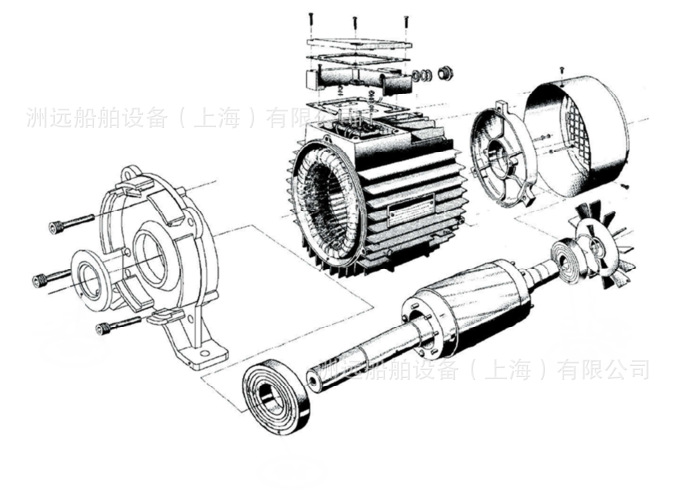 Spare parts for RWO STP CS-BIO Vacuum Pump MBD15-Motor