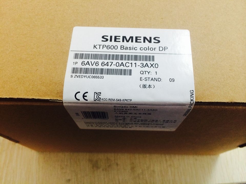 西门子全新原装6AV6 647-0AC11-3AX0 KTP600触摸屏6AV6647-0AC11