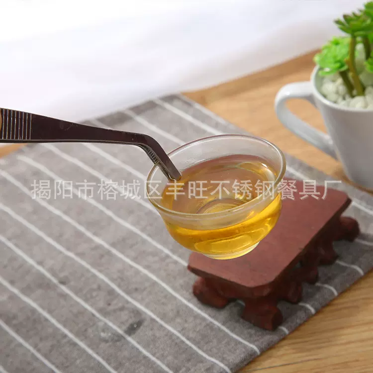 厂家批发家用茶道配件 防烫手柄无磁抗酸茶夹 不锈钢茶夹茶具配件