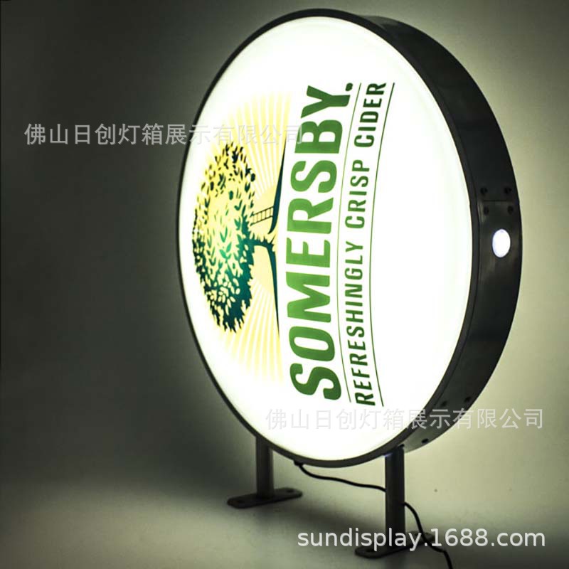 圆形灯箱亚克力发光灯箱户外广告路名牌灯箱led防水 吸塑灯箱-阿里巴巴
