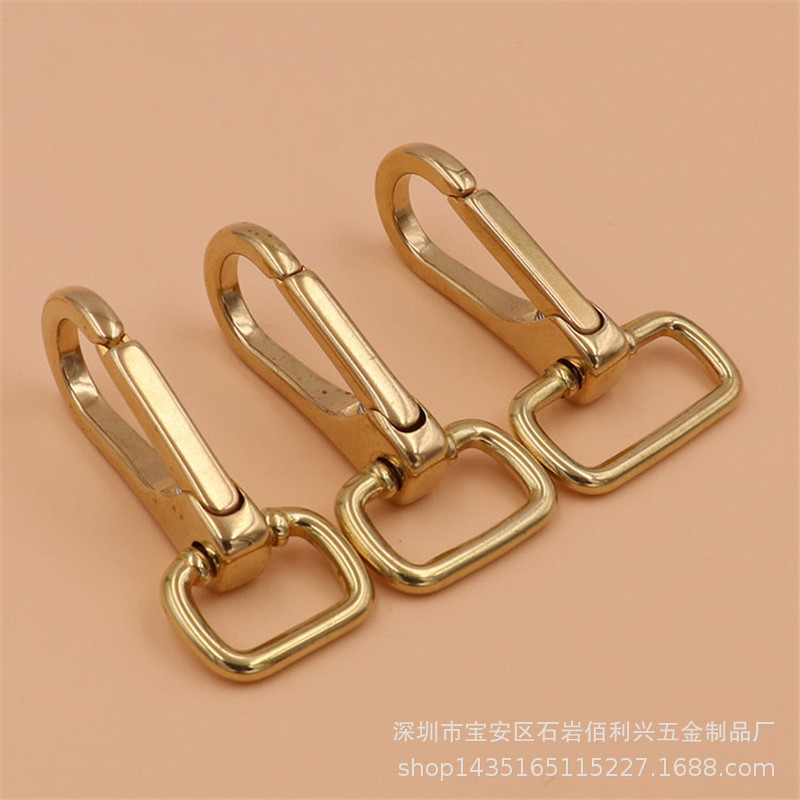 纯黄铜方底可活动钩扣箱包钩扣纯铜包挂扣手工皮具五金配件-阿里巴巴