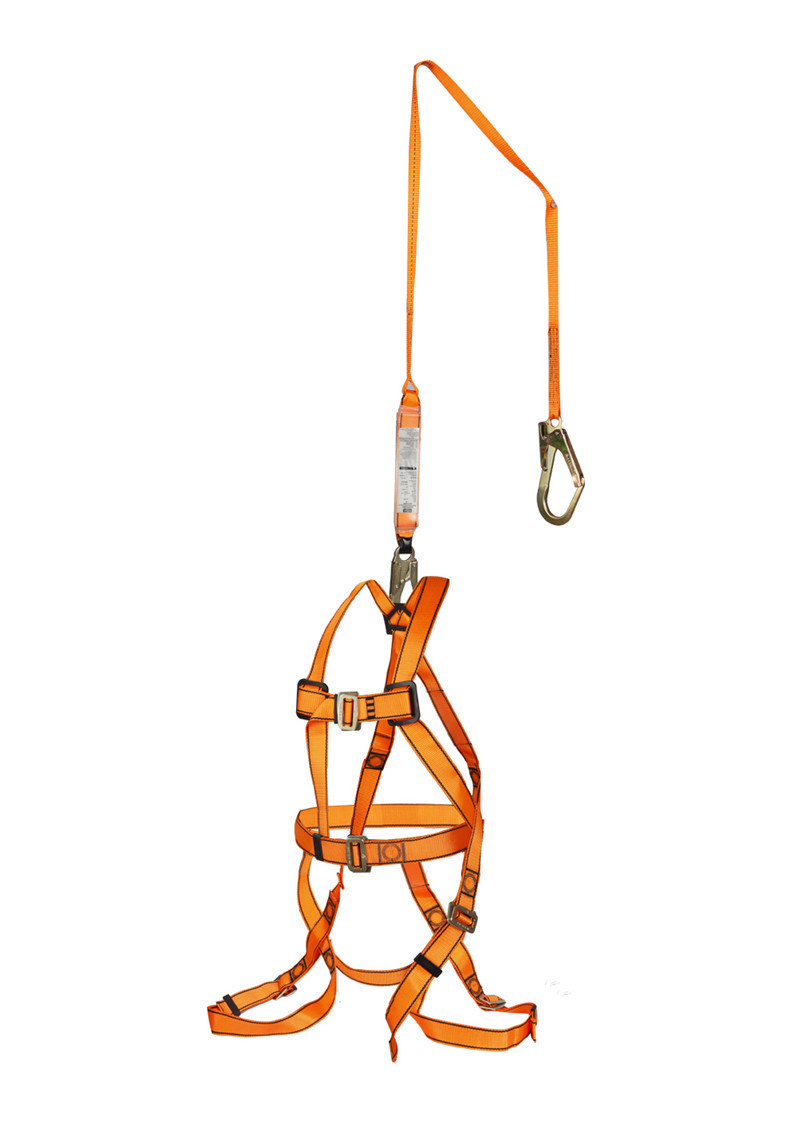 MSA梅思安全身式安全带单挂钩中号绳10129290轻巧型单腿吸震绳