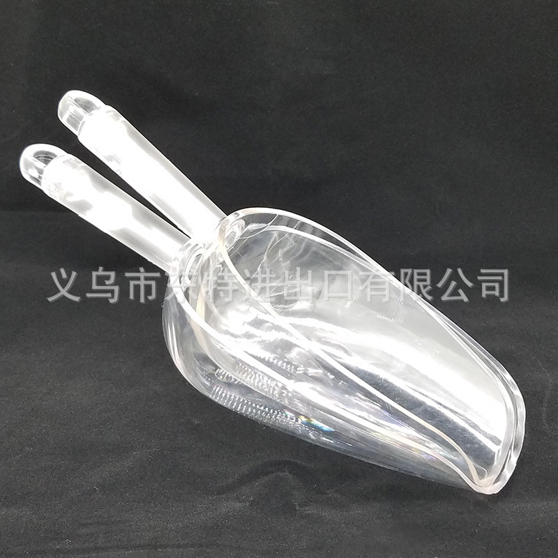 厂家直销透明冰铲pc塑料圆底冰铲粮食面粉铲多用取冰铲干果咖啡铲详情图3
