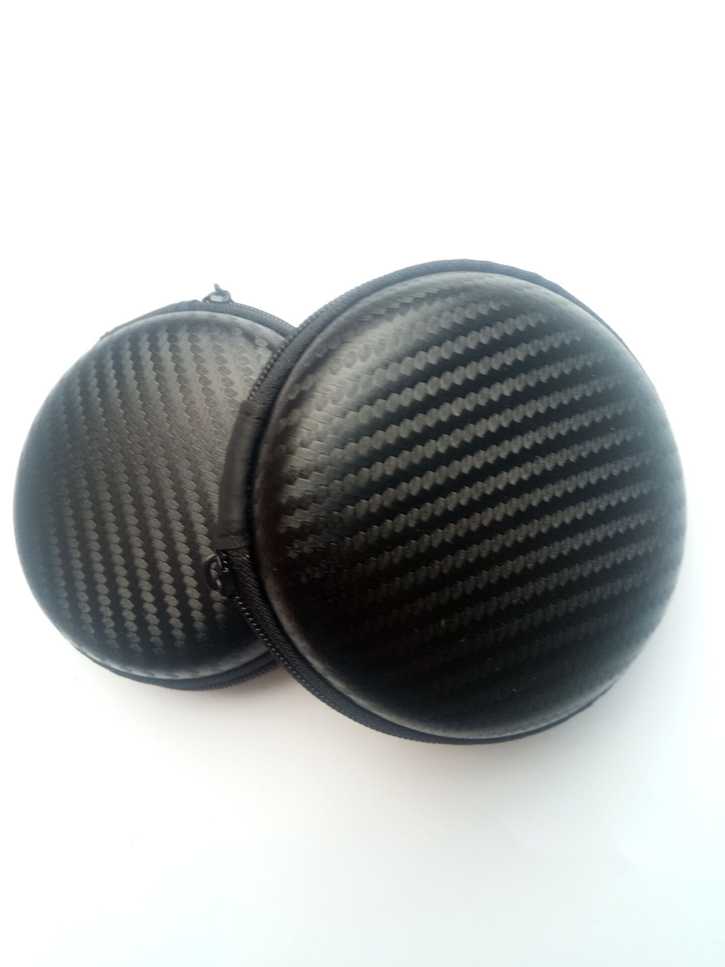 耳机收纳包圆形eva拉链抗压蓝牙拉链包收纳包便携圆形耳机包现货