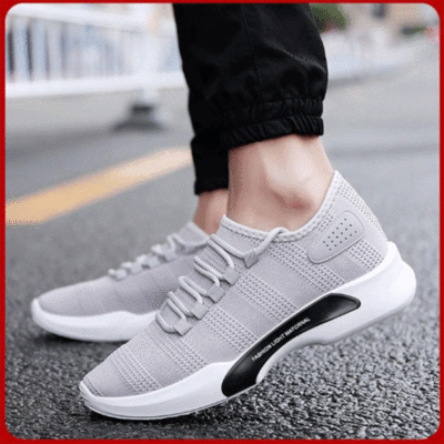2019春季新款男网面小白鞋轻便耐磨透气跑步鞋潮流时尚运动休闲鞋