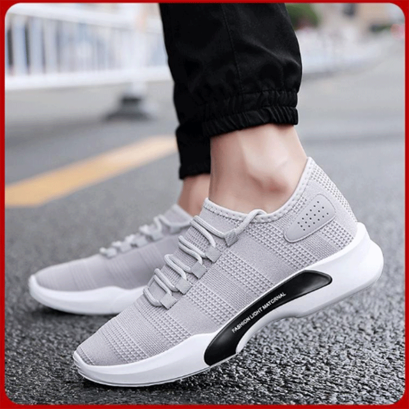 2019春季新款男网面小白鞋轻便耐磨透气跑步鞋潮流时尚运动休闲鞋