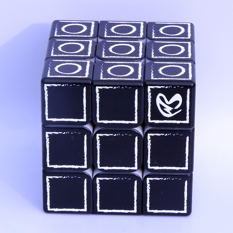 UV打印三阶盲人指纹浮雕魔方益智玩具广告旋转竞速速拧亚马逊选品