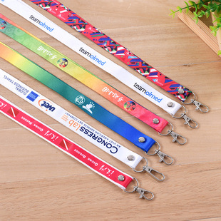 Wholesale Custom-made High-end Lanyard Heat Transfer Mobile Phone Lanyard Exhibition Id Lanyard Badge Id Lanyard