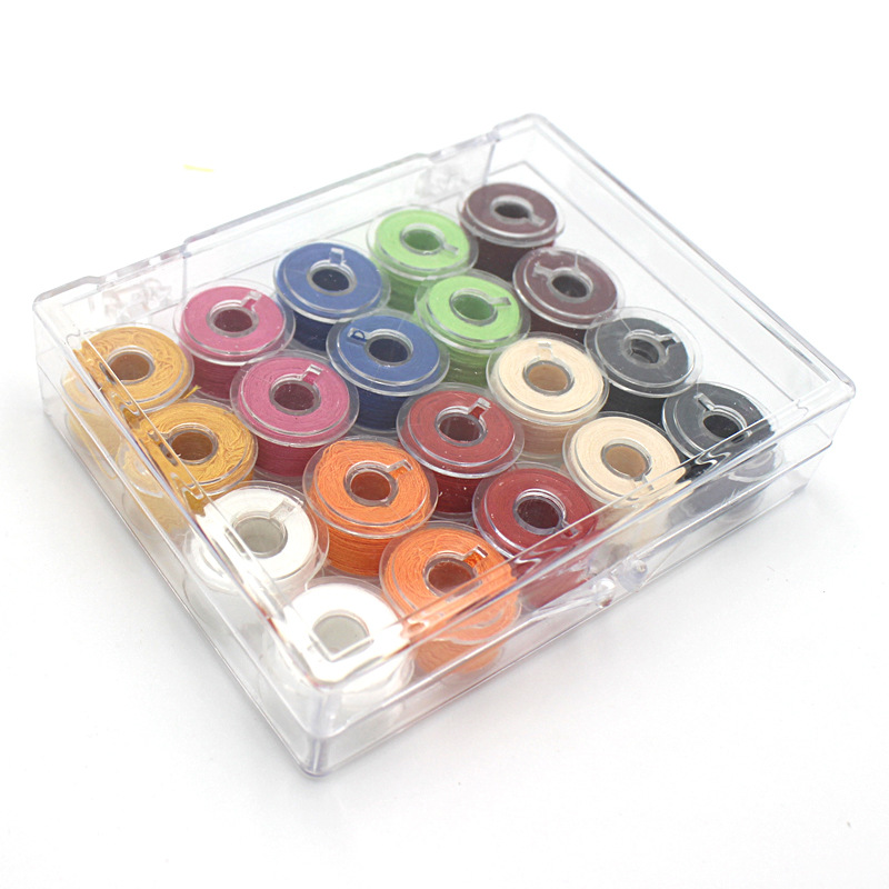 通用20色线塑料梭芯彩色缝纫底线 实用缝纫配件彩色线缝纫机底线