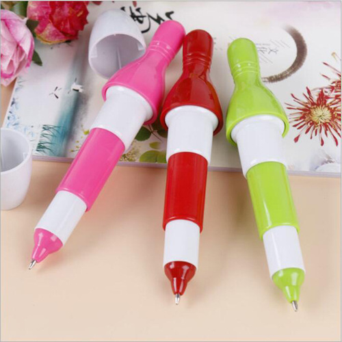 Creative stationery, cute simulation, fun bowling pin retractable ballpoint pen, bowling pin-shaped ballpoint pen