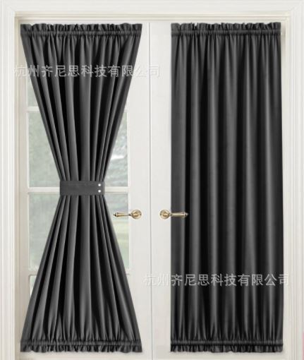 外贸亚马逊纯色门帘加厚高精密双面遮光门帘窗帘-阿里巴巴