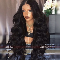 LAZADA亞馬遜假髮女黑色中分長捲髮歐美黑人跨境歐美假髮大卷