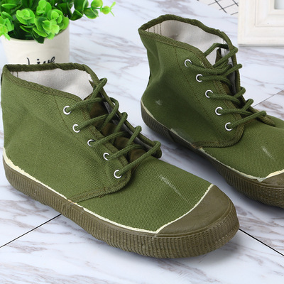 正品解放鞋高腰軍訓訓練工作勞保耐磨防滑登山橡膠軍鞋批發