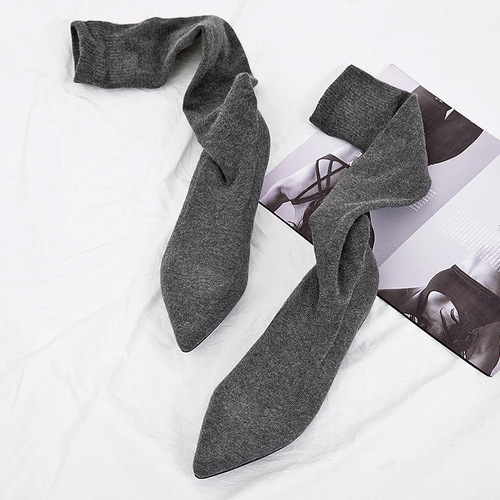 Bottes femme BU SHIQI en Tricot - Ref 3354973 Image 4