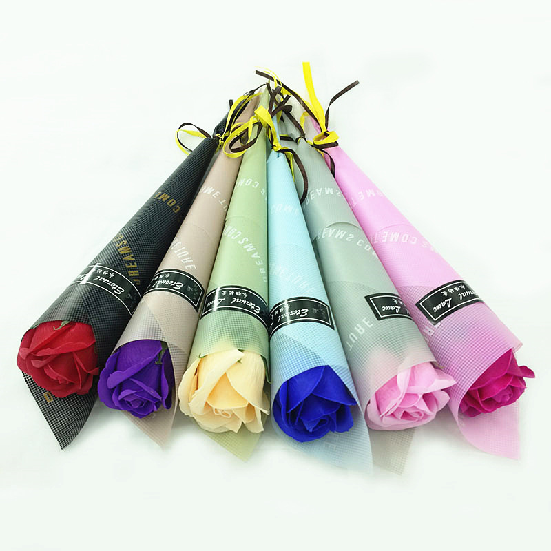 香皂玫瑰花單支仿真肥皂花教師節送母親禮物情人節活動小禮品批發